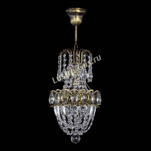 Люстра Астра №1 узкая с подвесом под бронзу в Подольске Гусь Хрустальный