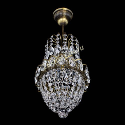 Люстра Астра №1 узкая с подвесом под бронзу в Подольске Гусь Хрустальный