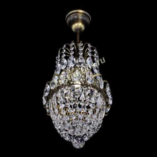 Люстра Астра №1 узкая с подвесом под бронзу в Подольске Гусь Хрустальный