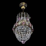 Люстра Астра №1 узкая розовая под бронзу в Подольске