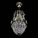 Люстра Астра №1 узкая зеленая под бронзу в Подольске