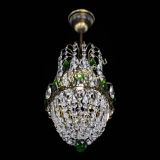 Люстра Астра №1 узкая зеленая под бронзу в Подольске