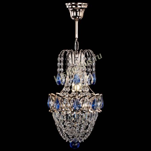 Люстра Астра №1 узкая синяя в Подольске Гусь Хрустальный