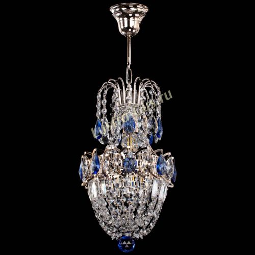 Люстра Астра №1 узкая синяя в Подольске Гусь Хрустальный