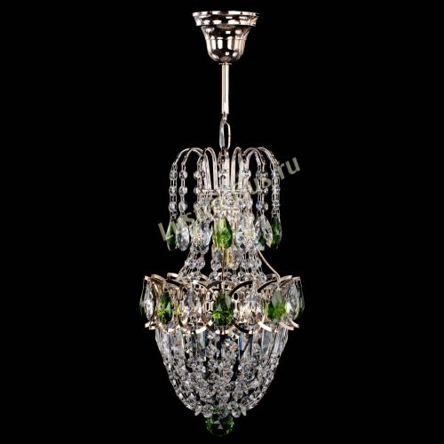 Люстра Астра №1 узкая зеленая в Подольске Гусь Хрустальный