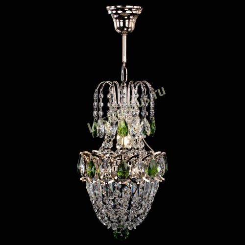 Люстра Астра №1 узкая зеленая в Подольске Гусь Хрустальный