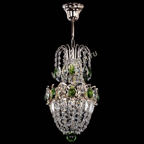 Люстра Астра №1 узкая зеленая в Подольске Гусь Хрустальный