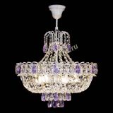 Люстра Астра Белая с подвесом фиолетовая в Подольске