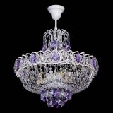 Люстра Астра Белая с подвесом фиолетовая в Подольске