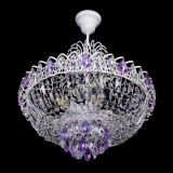 Люстра Астра Белая с подвесом фиолетовая в Подольске
