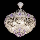 Люстра Астра Белая с подвесом фиолетовая в Подольске