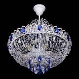 Люстра Астра Белая с подвесом синяя в Подольске Люстра Астра Белая с подвесом синяя в Подольске