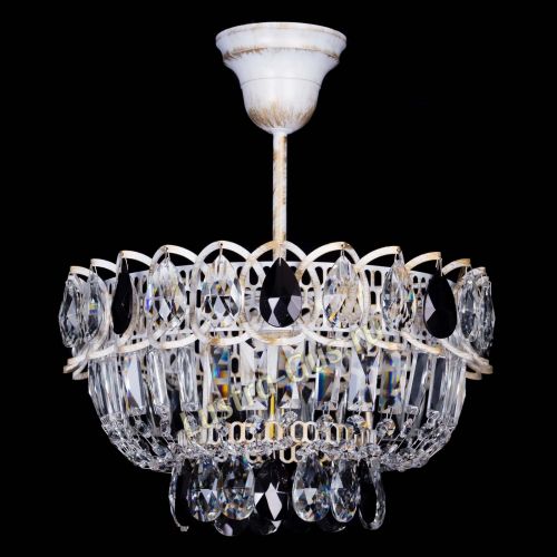 Люстра Астра Бутон №1 Черная - белая с подвесом в Подольске Гусь Хрустальный