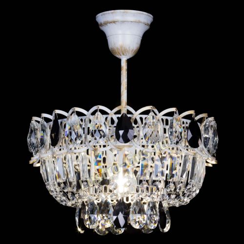 Люстра Астра Бутон №1 Черная - белая с подвесом в Подольске Гусь Хрустальный