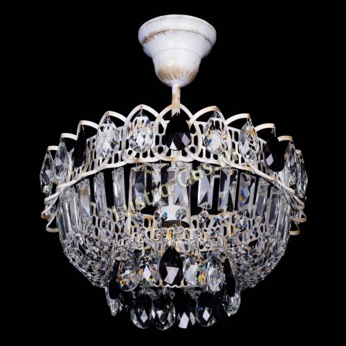 Люстра Астра Бутон №1 Черная - белая с подвесом в Подольске Гусь Хрустальный