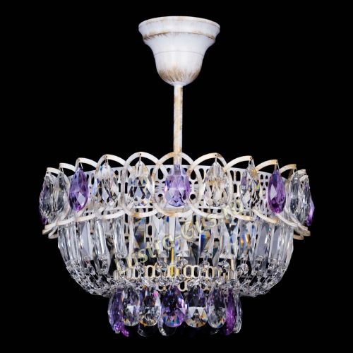 Люстра Астра Бутон №1 Фиолетовая - белая с подвесом в Подольске Люстра Астра Бутон №1 Фиолетовая - белая с подвесом в Подольске