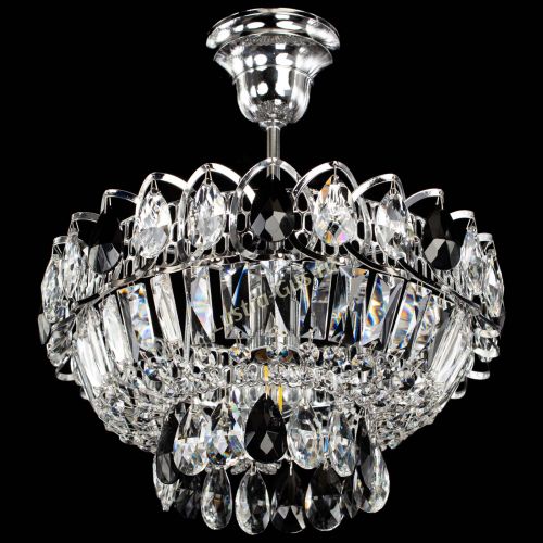 Люстра Астра Бутон №1 с подвесом Черная в Подольске Гусь Хрустальный