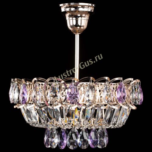 Люстра Астра Бутон №1 с подвесом Фиолетовая в Подольске Гусь Хрустальный