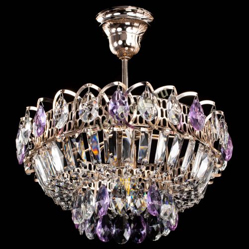 Люстра Астра Бутон №1 с подвесом Фиолетовая в Подольске Гусь Хрустальный