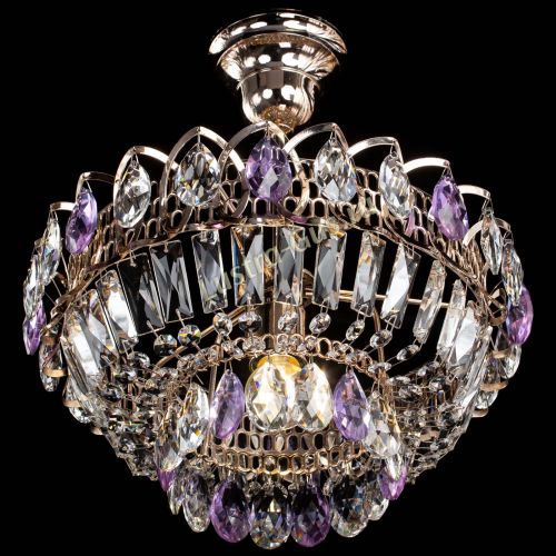 Люстра Астра Бутон №1 с подвесом Фиолетовая в Подольске Гусь Хрустальный