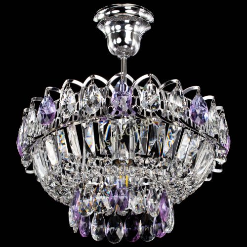 Люстра Астра Бутон №1 с подвесом Фиолетовая в Подольске Гусь Хрустальный
