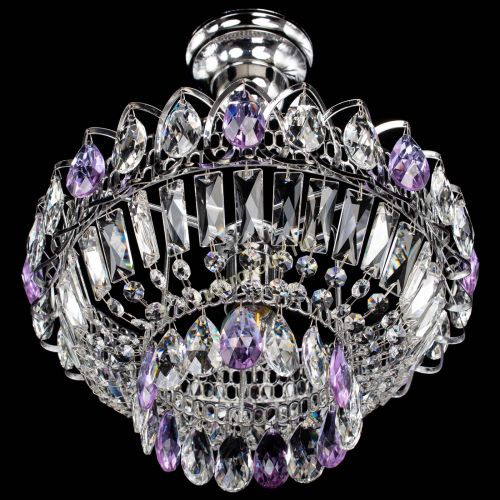 Люстра Астра Бутон №1 с подвесом Фиолетовая в Подольске Гусь Хрустальный