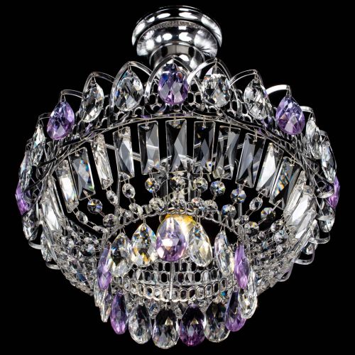 Люстра Астра Бутон №1 с подвесом Фиолетовая в Подольске Гусь Хрустальный