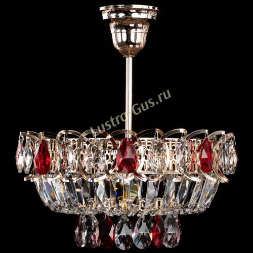 Люстра Астра Бутон №1 с подвесом Красная в Подольске Гусь Хрустальный