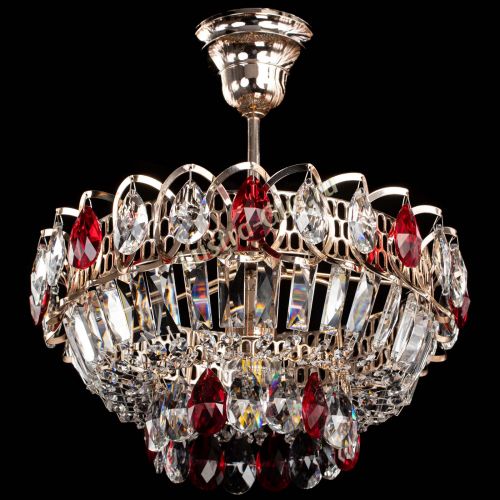 Люстра Астра Бутон №1 с подвесом Красная в Подольске Гусь Хрустальный