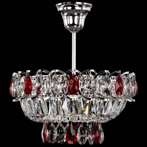 Люстра Астра Бутон №1 с подвесом Красная в Подольске Гусь Хрустальный