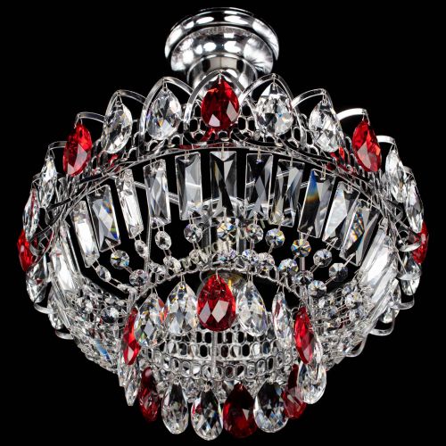 Люстра Астра Бутон №1 с подвесом Красная в Подольске Гусь Хрустальный