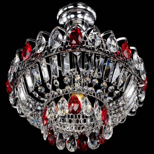 Люстра Астра Бутон №1 с подвесом Красная в Подольске Гусь Хрустальный