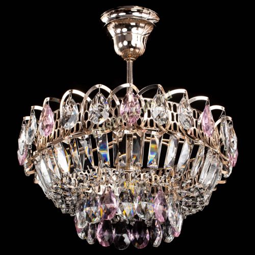 Люстра Астра Бутон №1 с подвесом Розовая в Подольске Гусь Хрустальный