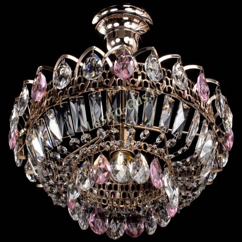 Люстра Астра Бутон №1 с подвесом Розовая в Подольске Гусь Хрустальный