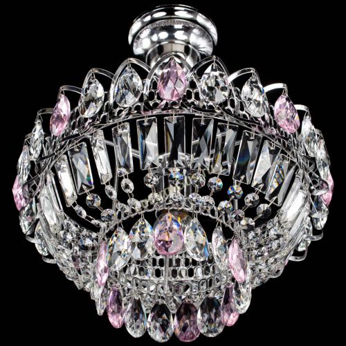 Люстра Астра Бутон №1 с подвесом Розовая в Подольске Гусь Хрустальный