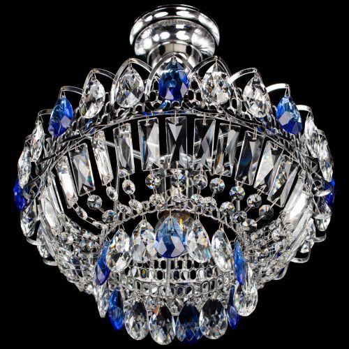 Люстра Астра Бутон №1 с подвесом Синяя в Подольске Гусь Хрустальный