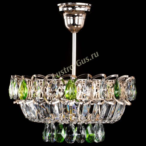 Люстра Астра Бутон №1 с подвесом Зеленая в Подольске Гусь Хрустальный