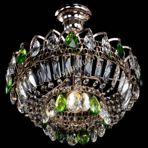 Люстра Астра Бутон №1 с подвесом Зеленая в Подольске Гусь Хрустальный