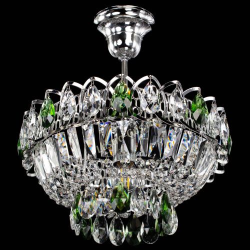 Люстра Астра Бутон №1 с подвесом Зеленая в Подольске Гусь Хрустальный