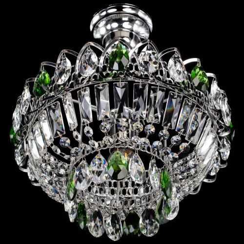 Люстра Астра Бутон №1 с подвесом Зеленая в Подольске Гусь Хрустальный