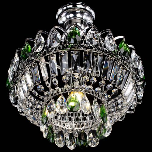 Люстра Астра Бутон №1 с подвесом Зеленая в Подольске Гусь Хрустальный