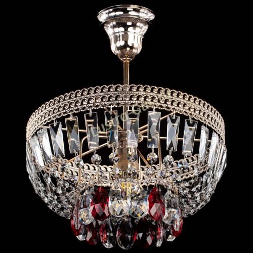 Люстра Астра Флоренция №1 мини красная в Подольске Гусь Хрустальный