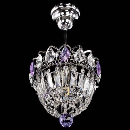 Люстра Астра Купол №1 с подвесом Фиолетовая в Подольске Гусь Хрустальный
