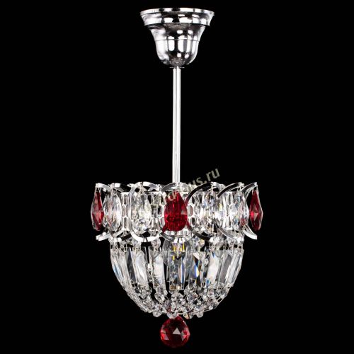 Люстра Астра Купол №1 с подвесом Красная в Подольске Гусь Хрустальный
