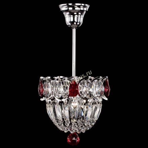 Люстра Астра Купол №1 с подвесом Красная в Подольске Гусь Хрустальный