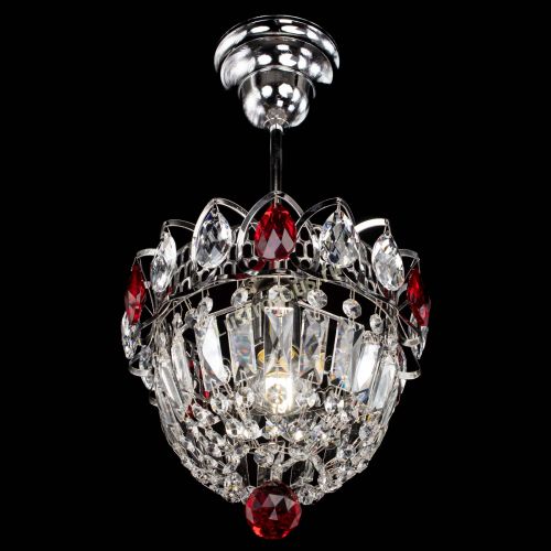 Люстра Астра Купол №1 с подвесом Красная в Подольске Гусь Хрустальный