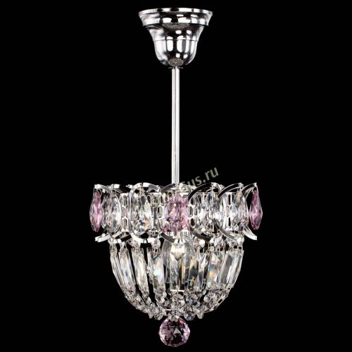 Люстра Астра Купол №1 с подвесом Розовая в Подольске Гусь Хрустальный