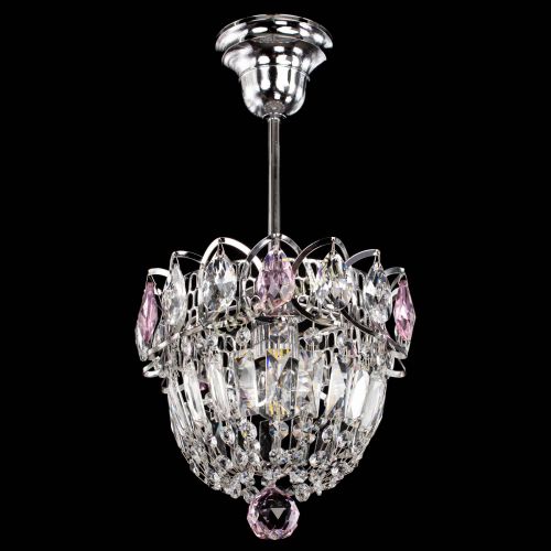 Люстра Астра Купол №1 с подвесом Розовая в Подольске Гусь Хрустальный