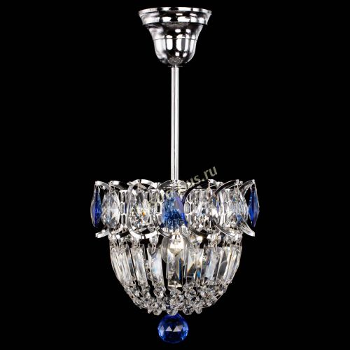 Люстра Астра Купол №1 с подвесом Синяя в Подольске Гусь Хрустальный