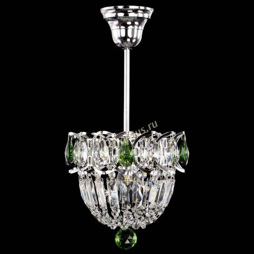 Люстра Астра Купол №1 с подвесом Зеленая в Подольске Гусь Хрустальный
